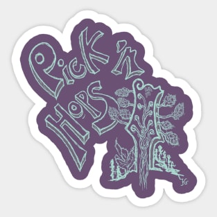 Pick 'n Hops Band (outline) Sticker